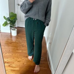 Petite Forest Green Trousers